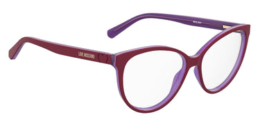 Premium Women Moschino Love Model Eyeglasses: MOL591(2) - Cherry- SpecSMART Eye Clinic (Diagonal View)